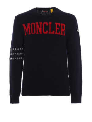 MONCLER: maglia collo rotondo - Girocollo in lana jacquard Moncler 2 Genius