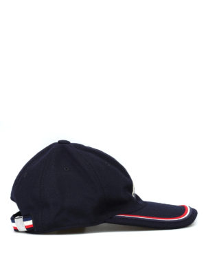 MONCLER: cappelli - Cappellino da baseball in lana con tricolore