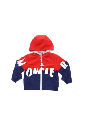 MONCLER JR: casual jackets - Kruth hooded jacket in red and blue