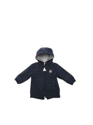MONCLER JR: casual jackets - Paladru blue jacket with hood
