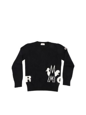 MONCLER JR: knitwear - Warmly for Moncler black pullover