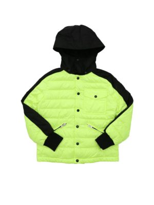 MONCLER JR: padded coats - Bouzey down jacket in neon yellow