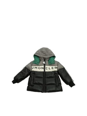 MONCLER JR: padded coats - Febrege down jacket in blue and gray