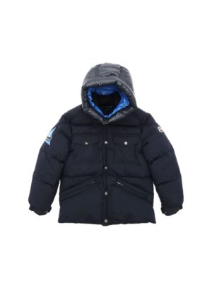 MONCLER JR: padded coats - Vilbert hooded down jacket in blue