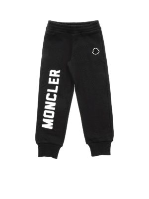 MONCLER JR: trousers - Black fleece trousers