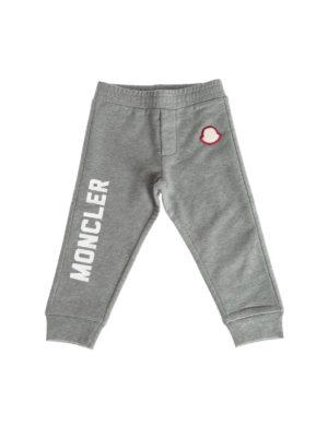 MONCLER JR: trousers - Grey cotton sweatpants