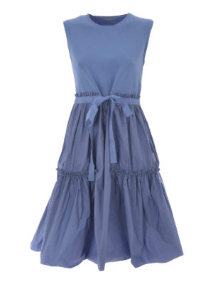 MONCLER: abiti al ginocchio - Abito A-line in cotone e nylon