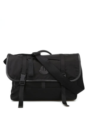 MONCLER: borse da ufficio - Borsa Stratus in nylon nero