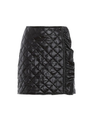 MONCLER: mini skirts - Quilted padded mini skirt