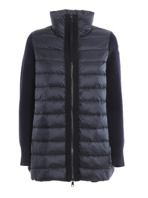 MONCLER: padded coats - Tricot sleeve padded coat
