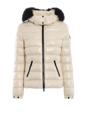 MONCLER: giacche imbottite - Piumino Badyfur color crema con pelliccia