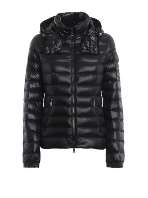 MONCLER: padded jackets - Bleu fabric puffer jacket