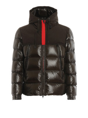 MONCLER: giacche imbottite - Piumino Eymeric verde militare con cappuccio