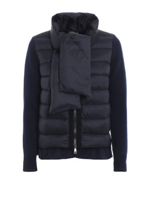 MONCLER: giacche imbottite - Giacca in nylon imbottito e lana tricot