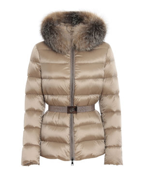 MONCLER: Kurze Daunenjacken - Daunenjacke - Beige