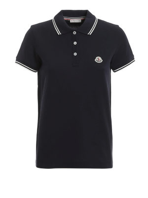 MONCLER: Polos - Polo - Azul Oscuro