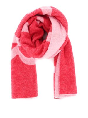 MONCLER: scarves - Logo lettering wool scard