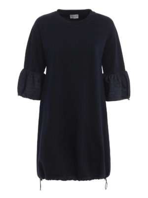 MONCLER: abiti corti - Abito a sacco con inserti in nylon