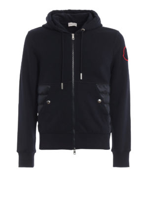 MONCLER: Felpe e maglie - Felpa con cappuccio e zip in cotone e nylon