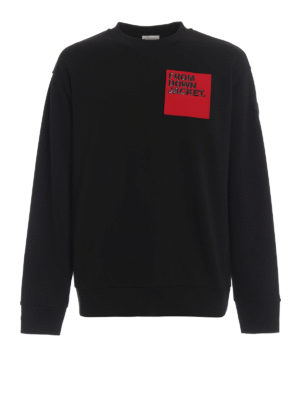 MONCLER: Felpe e maglie - Felpa con patch From Down Jacket