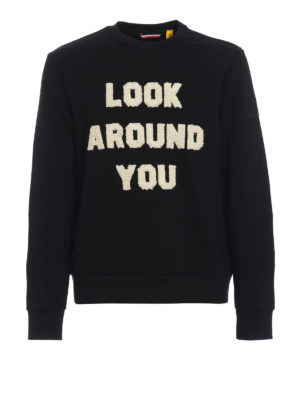 MONCLER: Felpe e maglie - Felpa in cotone con ricamo Look Around You