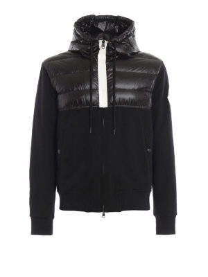 MONCLER: Sweatshirts & Sweaters - Padded quilted yoke hoodie