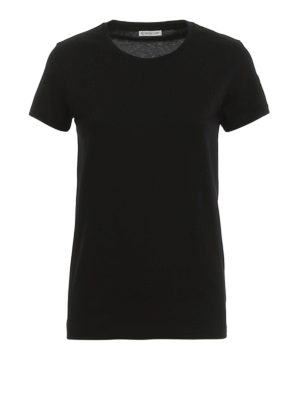 MONCLER: t-shirts - Cotton Tee with logo patch at sleeve