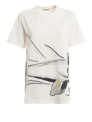 MONCLER: t-shirts - Embroidered printed cotton T-shirt