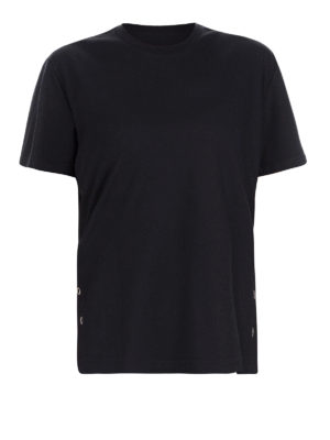 MONCLER: t-shirt - T-shirt in jersey con intrecci in nylon