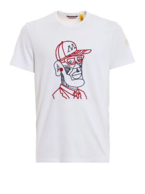 MONCLER: t-shirt - T-shirt bianca in cotone Moncler 2 Genius
