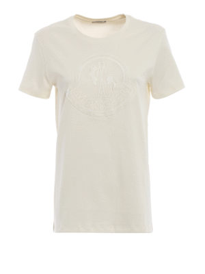 MONCLER: t-shirt - T-shirt con maxi logo Moncler