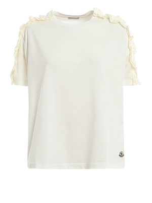 MONCLER: t-shirts - Oversize ruffle T-shirt
