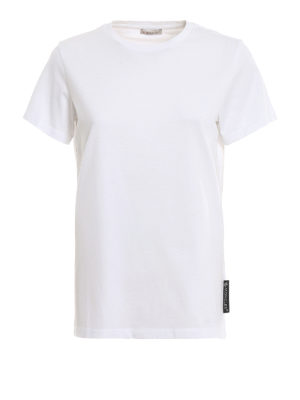 MONCLER: t-shirts - Printed logo cotton T-shirt