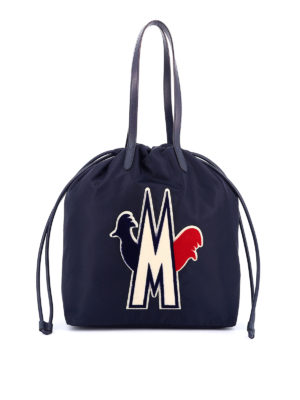 MONCLER: Handtaschen - Shopper - Blau