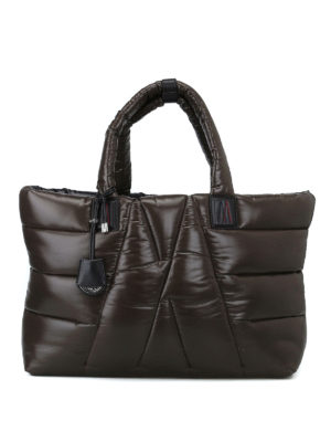 MONCLER: shopper - Shopper Powder in nylon laqué trapuntato