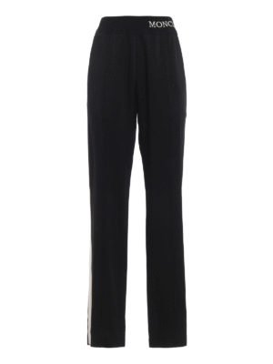 MONCLER: pantaloni sport - Pantaloni da tuta con bande a contrasto