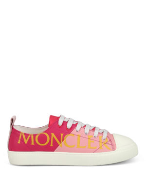 MONCLER: sneakers - Sneaker Linda in pelle rosa