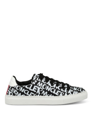 MONCLER: trainers - New Leni graffiti print leather sneakers