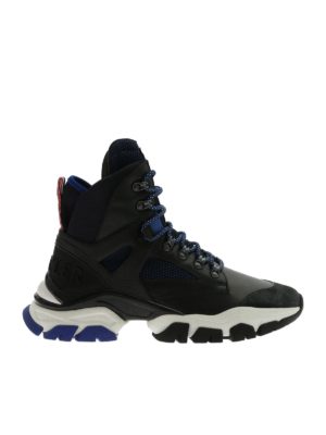 MONCLER: trainers - Tristan sneakers in black and blue