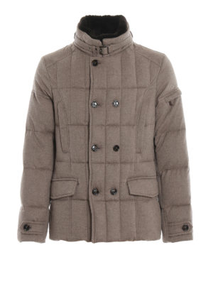 MOORER: padded jackets - Siro cashmere double-breasted puffer jacket
