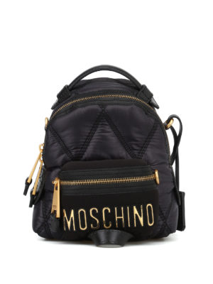 MOSCHINO: zaini - Zaino matelassé con logo