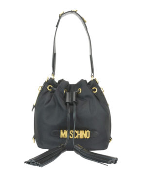 MOSCHINO: Secchielli - Secchiello in nylon con logo lettering