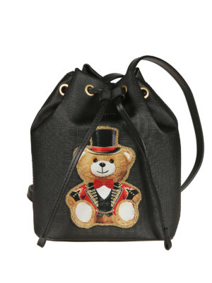 MOSCHINO: Secchielli - Secchiello Teddy Bear Circus in ecopelle