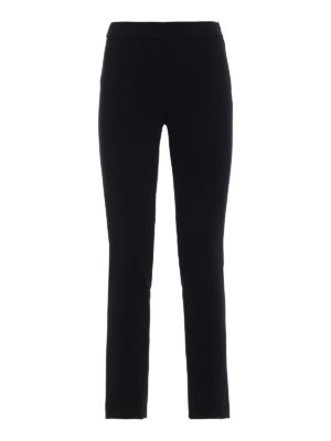 MOSCHINO: pantaloni casual - Pantaloni in crepe neri