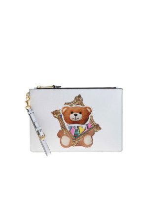MOSCHINO: Bolso clutch - Bolso Clutch - Blanco
