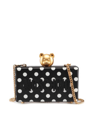 MOSCHINO: pochette - Pochette in pelle a pois