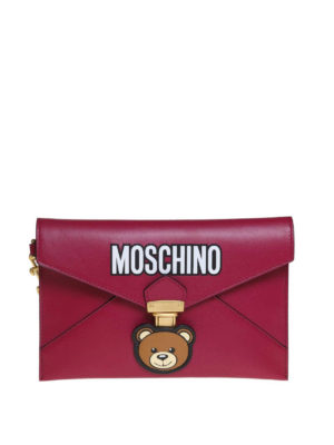 MOSCHINO: clutches - Teddy Pocket clutch