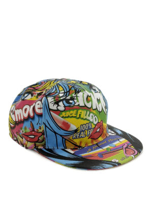 MOSCHINO: cappelli - Cappellino in tela stampata