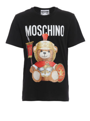 MOSCHINO: t-shirts - Roman Teddy Bear black Tee