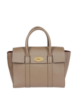 MULBERRY: bauletti - Borsa Bayswater piccola in pelle color clay